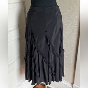 DKNY Silk Midi Skirt
